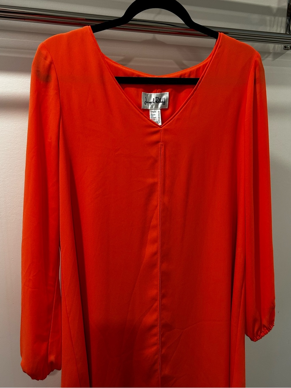 Joseph Ribkoff Orange Tunic Dress Cutout Sleeves Size 10 - Picture 2 of 10